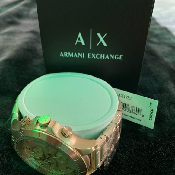 Armani Exchange Men’s Watch Gold Plated - Picture 5 of 5